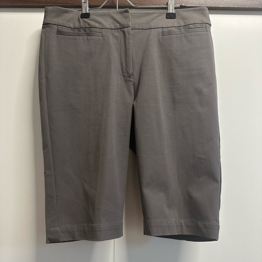 Eileen Fisher Charcoal Gray Bermudas - Picture 2 of 5